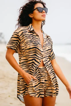 SKATIE Chase Button Down<Women Cover-Ups